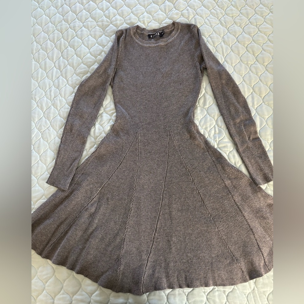 Gray woollen dress
